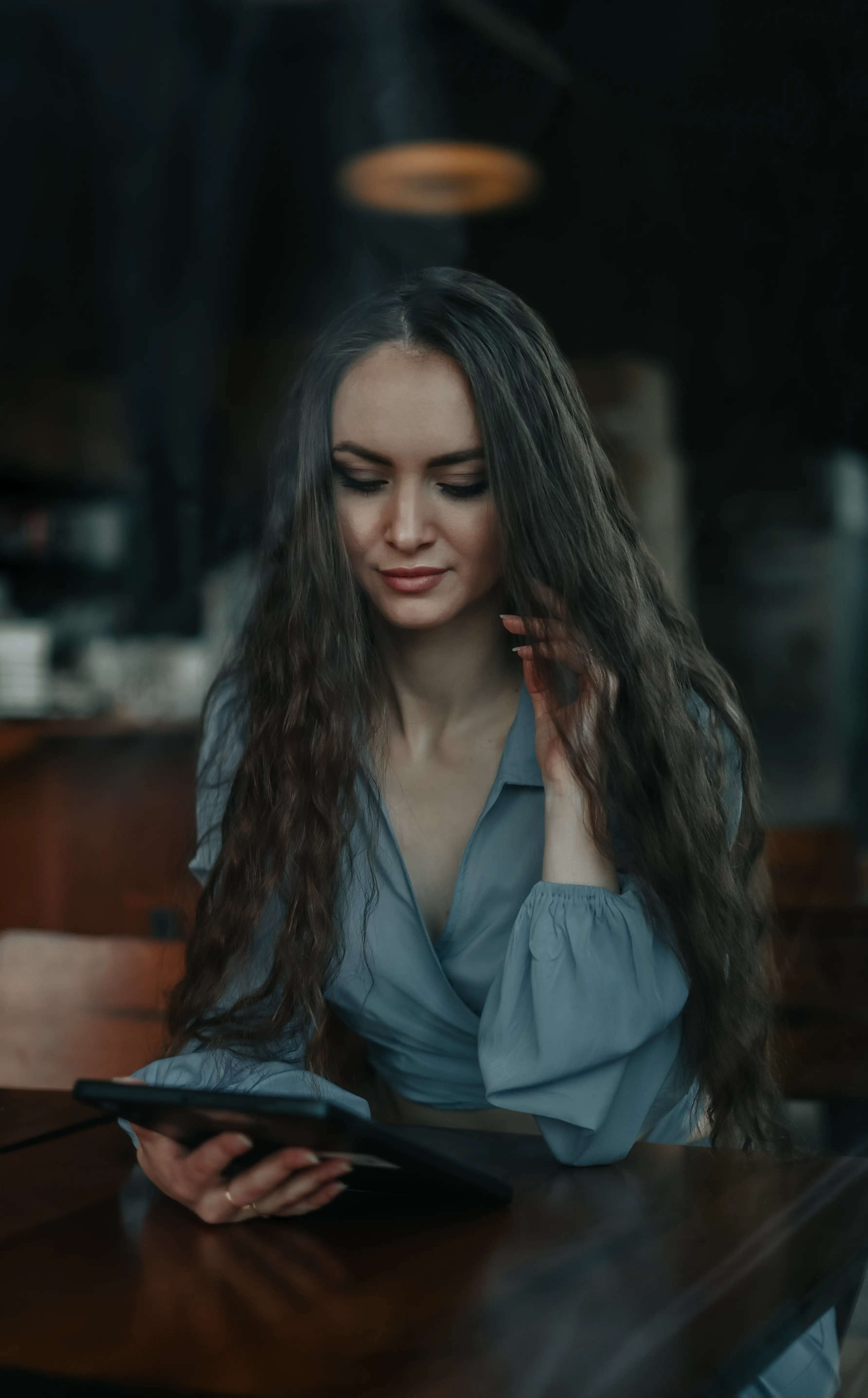 Woman in the restaurant